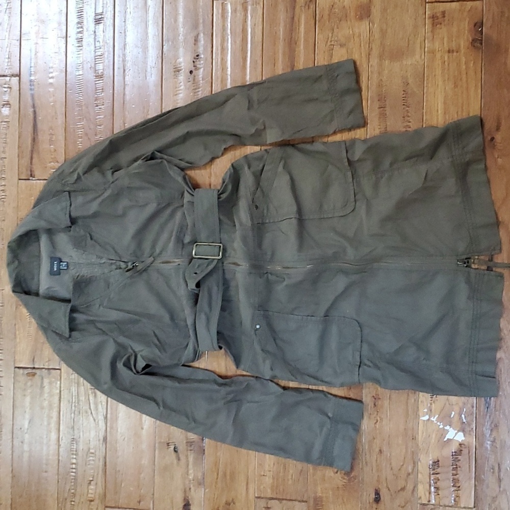 Mexx green safari trench dress